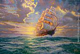 Thomas Kinkade Courageous Voyage painting